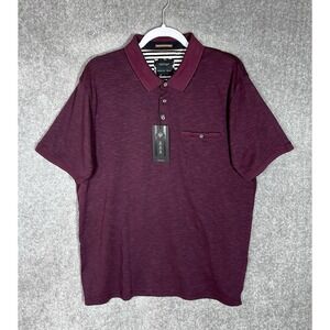 Cactus Man Ricky Singh Polo Shirt Men Sz XXL Burgundy Easy Care Short Sleeve New